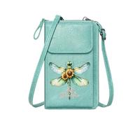 GEEADNB Zipper Womens Wallet Ladies Cell Phone Purse Sunflowers Just Breathe Dragonfly Suitable for Daily Gifting