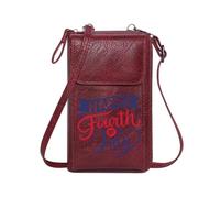 GEEADNB Zipper Womens Wallet Personalized Crossbody Wallets Fourth of July festive design stylized typography Elegant Gift for Mother's Day Holiday Customized Gift
