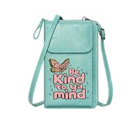 GEEADNB Zipper Womens Wallet Personalized Crossbody Wallets Whimsical Butterfly Self-Compassion High Contrast Travel Rfid Safe Season Gifts
