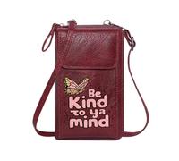 GEEADNB Zipper Womens Wallet Personalized Crossbody Wallets Whimsical Butterfly Self-Compassion High Contrast Travel Rfid Safe Season Gifts