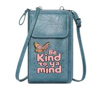 GEEADNB Zipper Womens Wallet Personalized Crossbody Wallets Whimsical Butterfly Self-Compassion High Contrast Travel Rfid Safe Season Gifts