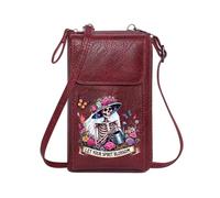 GEEADNB Zipper Womens Wallet Women Leather Crossbody Purse Nurturing Life Floral Blossom Dia de los Muertos Graduation Student Leather Purse for Lover