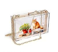GEEADNB Zipper Womens Wallet Women’s RFID Clutch Purse rustic charm orange tabby cat cozy atmosphere Elegant Gift for Mother's Day Travel Rfid Safe