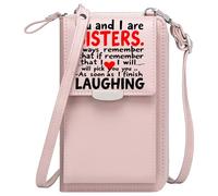 GEEADNB Zipper Womens Wallet Womens Travel Bags Sisters Family Bond Secrets PU Leather Phone Bags Personalized Gifts for Girlfriend Friends