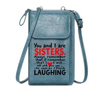GEEADNB Zipper Womens Wallet Womens Travel Bags Sisters Family Bond Secrets PU Leather Phone Bags Personalized Gifts for Girlfriend Friends