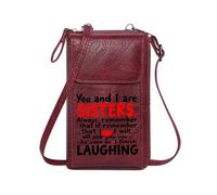 GEEADNB Zipper Womens Wallet Womens Travel Bags Sisters Family Bond Secrets PU Leather Phone Bags Personalized Gifts for Girlfriend Friends