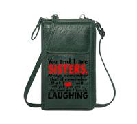 GEEADNB Zipper Womens Wallet Womens Travel Bags Sisters Family Bond Secrets PU Leather Phone Bags Personalized Gifts for Girlfriend Friends