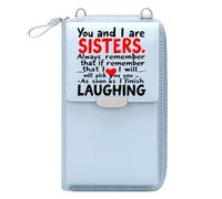 GEEADNB Zipper Womens Wallet Womens Travel Bags Sisters Family Bond Secrets PU Leather Phone Bags Personalized Gifts for Girlfriend Friends