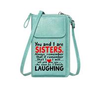 GEEADNB Zipper Womens Wallet Womens Travel Bags Sisters Family Bond Secrets PU Leather Phone Bags Personalized Gifts for Girlfriend Friends