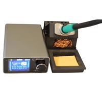 GEEBOON TC22 Soldering Station Iron Kit, 220W Soldering Iron Compatible with 115/210/245/T12 Tip Color Curve Display (T245&T115, SSD01)