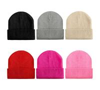 Geebuzz 6 Pack Winter Hats for Women Men Comfortable Breathable Slouchy Beanies Soft Warm Knitted Hats Unisex Skull Beanie Caps (6pack-Multicolor-2)
