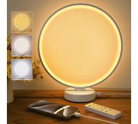 Geecent 10000 Lux Sun Lamp, UV-Free with Remote Control, 3 Color Temperatures, 4 Bright Levels & Timer, Sunlight for Home, Office