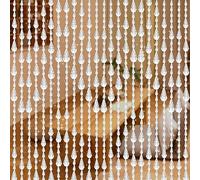 GeeComfy Crystal Beaded Curtain 35.5 x 79 Inches 81 Strands Acrylic Hanging Door Beads String Curtain Room Divider for Doorway Window Living Room Bedroom Decor, Wave Pattern - White