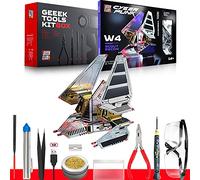 Geeek Club Robot Building Kit - W4 Scout Recon - DIY STEM Science Toys for Kids - Educational Robotics Kit - Printed Circuit Board Set - Build Your Own Robotic Spaceship Kits - Engineering Toy Gift