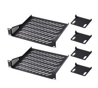 GeeekPi 10 inch 1U Server Rack Shelf Vented Rack Mount Cantilever Tray for 10 Inch Network Equipment Rack & Cabinet and DeskPi Rackmate T1/T0 (2PCS)
