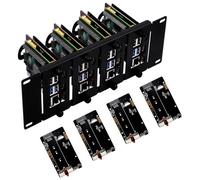 GeeekPi 10-inch 2U Rack Mount for Raspberry Pi 5, with 4PCS PCIe to M.2 NVMe SSD Adapters, compatible with DeskPi RackMate T1/T0/T2/T0 Plus/T1 Plus/TL1 & 10-inch Mini Server Rack