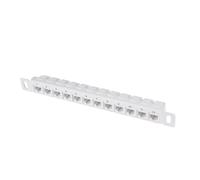 GeeekPi 12-Port Cat6 Patch Panel, 10 inch 0.5U Rack Mount Modular Panel with Keystone Coupler, for DeskPi RackMate T0/T1/T2/T0 Plus/T1 Plus/TL1 and 10