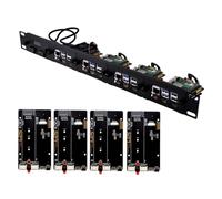 GeeekPi 19 inch 1U Rack Mount for Raspberry Pi 5, with 4PCS PCIe to M.2 NVMe SSD Adapters, OLED Display, Holds up to 4 Raspberry Pi 5 Boards, Compatible with 19 inch Server Rack