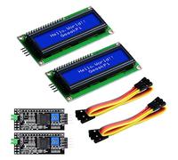 GeeekPi 2Pack I2C 1602 LCD Display Module 16X2 Character Serial Blue Backlight LCD Module for Raspberry Pi Arduino STM32 DIY Maker Project Nanopi BPI Tinker board Electrical IoT Internet of Things