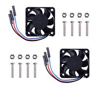 GeeekPi 2PCS PWM Controllable Quiet 4010 Fan 40x40x10mm DC 5V Fan for Raspberry Pi 4, 3 B+, Pi 3 (Black)