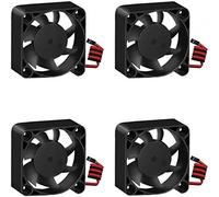 GeeekPi 4pcs Raspberry Pi 4 Quiet Fan, Raspberry Pi Cooling Fan 40x40x10mm 4010 Fan DC 5V 3.3V Brushless CPU Cooling Fan Cooler Radiator for Raspberry Pi 4 Model B, Raspberry Pi 3B+/3B/2B (Black)