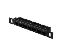 GeeekPi 7-Port Cat6 Patch Panel, 7 inch 0.5U Rack Mount Modular Panel with Keystone Coupler, for DeskPi RackMate TT Mini Server Rack, Gigabit Ethernet, Black