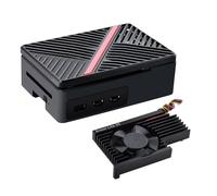 GeeekPi ABS Case with Armor Lite V5 Active Cooler for Raspberry Pi 5 4GB/8GB/16GB (Black)