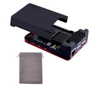 GeeekPi Argon NEO 5 BRED Case for Raspberry Pi 5, Argon NEO 5 Black Red Aluminum Case Built in PWM Fan