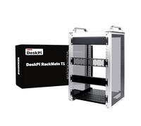 GeeekPi DeskPi RackMate T1, 10 Inch 8U Network Rack, 200mm Depth Mini Server Rack with Rack Shelf & Blank Panel, for 10 Inch AV, NAS and Network Equipment (Silver)