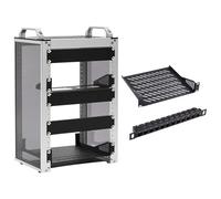 GeeekPi DeskPi RackMate T1 10 inch 8U Server Cabinet & 1U Rack Shelf & 0.5U 12 Port Patch Panel