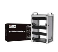 GeeekPi DeskPi RackMate T1, 10 Inch 8U Server Cabinet, 200mm Depth Mini Rack with Rack Shelf & Blank Panel, for 10 Inch AV, NAS and Server Equipment (Silver)