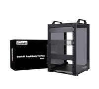 GeeekPi DeskPi RackMate T1 Plus, 10 Inch 8U Server Cabinet, 260mm Depth Mini Rack with Rack Shelf & Blank Panel, for 10 Inch AV, NAS and Server Equipment (Black)