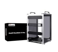 GeeekPi DeskPi RackMate T1 Plus, 10 Inch 8U Server Cabinet, 260mm Depth Mini Rack with Rack Shelf & Blank Panel, for 10 Inch AV, NAS and Server Equipment (Silver)