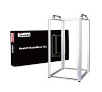GeeekPi DeskPi RackMate TL1, 10-Inch 10U Open Frame Network Rack, 260mm Depth Aluminum Alloy Server Rack for 10" IT Network, Audio and Video Device