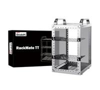 GeeekPi DeskPi RackMate TT Mini Server Cabinet for Mini PC, 200mm Depth Mini Rack with 2pcs 0.5U Rack Shelfs, for NAS, AV & Network Equipment (Silver)
