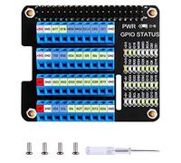 GeeekPi GPIO Screw Terminal Block Breakout Board HAT with Status LED for Raspberry Pi,GPIO Expansion Board Breakout Module for Raspberry Pi 4B/3B+/3B/2B/B+/Pi Zero W/Pi Zero 2 W