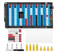 GeeekPi MEGA 2560 R3 Terminal Block Breakout Board HAT with Reset Button and LED Indicator, GPIO Expansion Board Breakout Module for Arduino MEGA 2560 R3