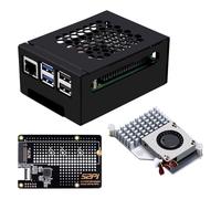 GeeekPi Metal Case with N07 M.2 NVMe SSD Pip PCIe Peripheral Board Bottom for Raspberry Pi 5, with Raspberry Pi 5 Official Active Cooler, Support M.2 Key-M NVMe SSD 2230/2242/2260/2280