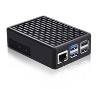 GeeekPi Raspberry Pi 5 Aluminium Case with Passive Cooling - Armor Case with Heat-Conducting Sticker Heatsink Cooler for 4GB/8GB Models