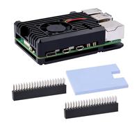 GeeekPi Raspberry Pi 5 Armour Heatsink Case/Raspberry Pi 5 Aluminium Alloy Passive Cooling Case with PWM Cooling Fan for Raspberry Pi 5 4GB / 8GB