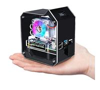 GeeekPi Raspberry Pi Mini Tower NAS Kit,Raspberry Pi ICE Tower Cooler with PWM RGB Fan,M.2 SATA SSD Expansion Board, GPIO 1 to 2 Expansion Board for Raspberry Pi 4 Model B 8GB/4GB/2GB/1GB