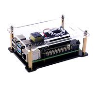 GeeekPi Raspberry Pi Poe Hat Case,Raspberry Pi Acrylic Case For Raspberry Pi 4B/3B+/3B/2B/B+(Raspberry Pi and POE HAT NOT INCLUDED)