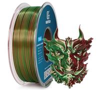 GEEETECH Silk Dual Colour Filament 1.75 mm, 1 kg/Spool for 3D Printers, Silk Green & Red