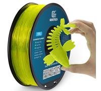 GEEETECH TPU Flexible Filament 1.75mm, 3D Printer Filament, TPU Filament 3D Printing Materials for 3D Printer, 1 KG, 1 Spool, Transparent Yellow