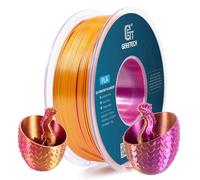 GEEETECH Tricolor Silk PLA Filament 1.75 mm, 3D Printer Filament 1 kg/Spool, Silk Red Gold Purple