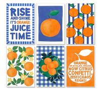 GEEHEIY 6 Pack Paint by Numbers for Adults, Fruit Adult Paint by Numbers Canvas Kits, DIY Orange Acrylic Oil Painting by Numbers Kits On Canvas for Home Decor Gifts 8 x 12 Inch