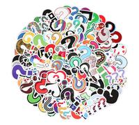 GEEHUA 120pcs Question Mark Stickers, Question Mark Waterproof Self Adhesive Vinyl Stickers for Question Marks Decal for Laptop Water Bottles Scrapbook Decals Gifts for Adults Teens Kids