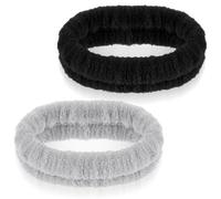 GEEHUA 2Pcs Spa Headband, Head Bands Mens Hair Band Makeup Headband for Washing Face Absorbent Elastic Skin Care Headband Wrap for Women Yoga Sports Shower Exercise