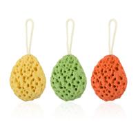 GEEHUA 3PCS Body Bath Sponges, 3Colors Soft Honeycomb Shower Sponges Exfoliating Deep Cleaning Body Scrub Sponge Shower Puff for Women Men
