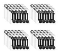 GEEHUA 400 Pcs Handmade Bakery Stickers, Black Long Label, Self-Adhesive Lollipop Sealing Stickers, Food Retail Package Seal Labels, Tamper Resistant